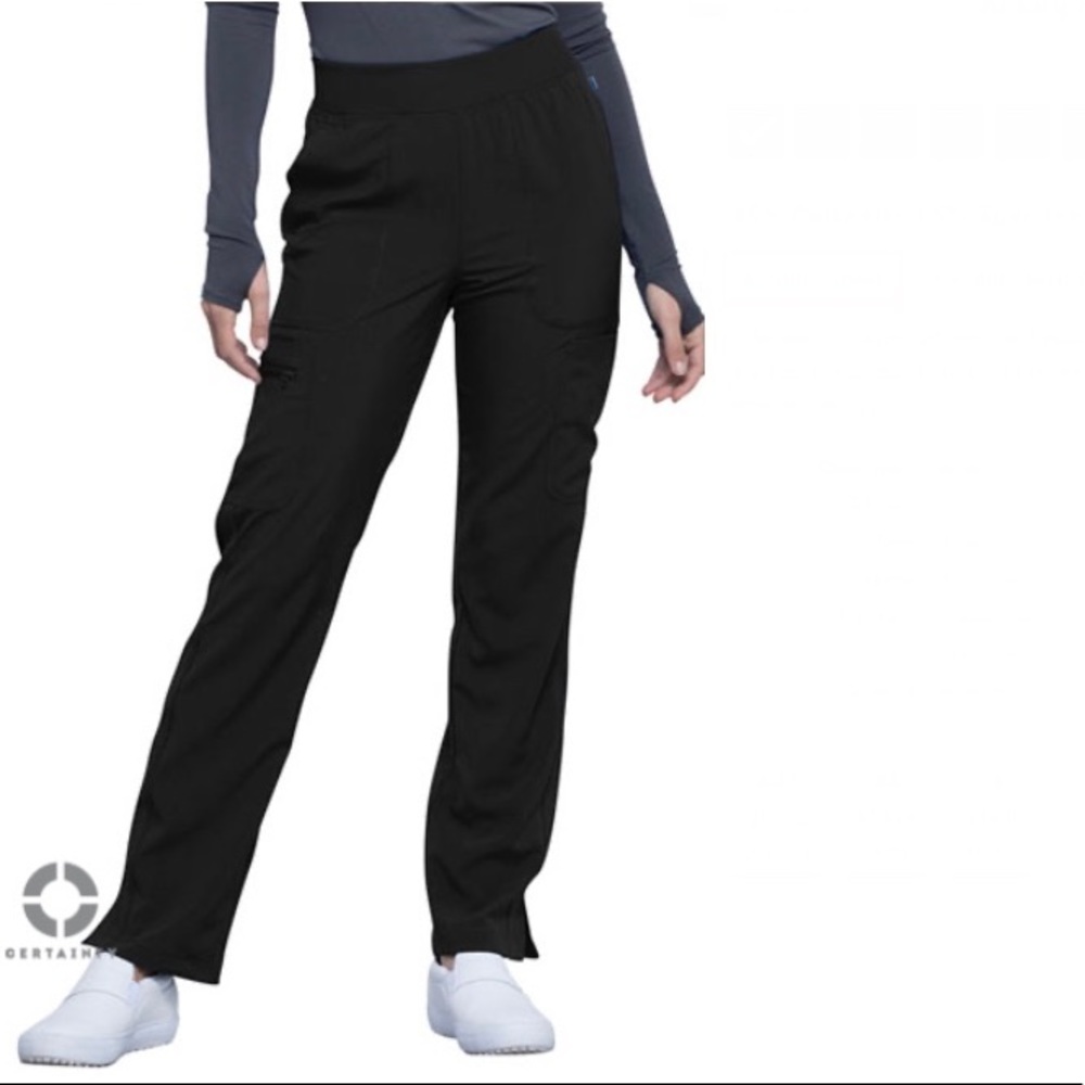 Infinity Petite Midrise Tapered Scrub Pant (Black)